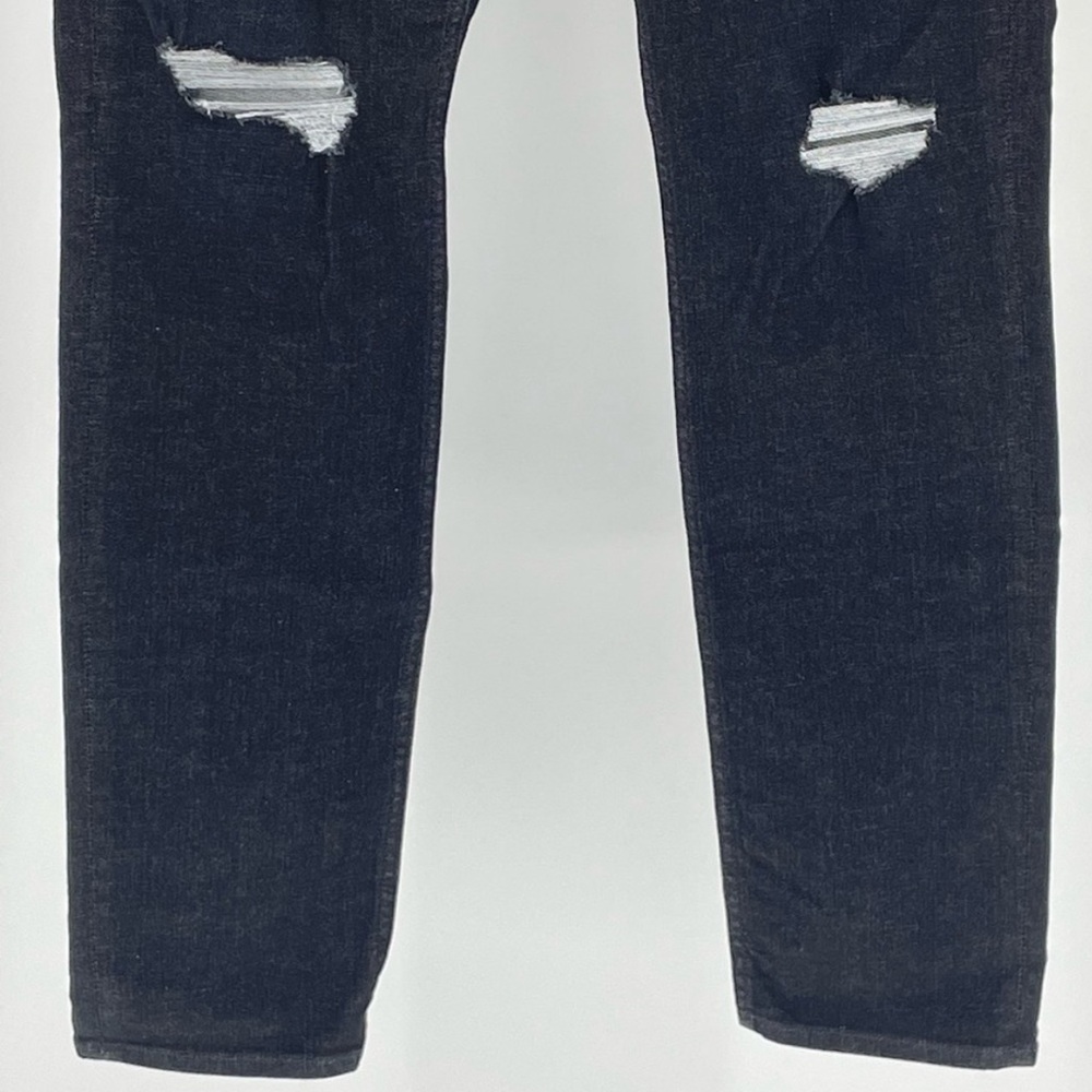 7 FOR ALL MANKIND NWT MEN’S SLIMMY SLIM STRAIGHT JEANS BLACK DISTRESSED 32 33 36 - Picture 6 of 15
